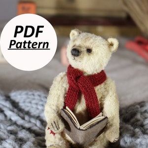 Classic Vintage Teddy Bear Pattern For Sewing Teddy Bear Sewing Pattern PDF Pattern Plush Teddy Bear Pattern Artist Plush Bear PDF Pattern
