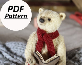 Mönster för sömnad av nallebjörn i vintagestil (PDF-mönster)