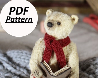 Klassisches Vintage Teddybär-Muster zum Nähen Teddybär-Schnittmuster PDF-Muster Plüschteddybär-Muster Künstlerplüschbär PDF-Muster