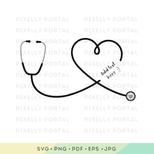 Stethoscope Svg, Stethoscope Png, Heart Stethoscope Svg, Medical Clipart, Doctor Svg, Nurse Svg, Stethoscope Vector, Stethoscope Clipart