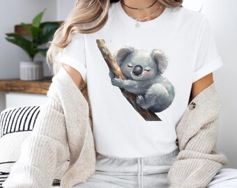 Koala TShirt Aussie Gift Koala Gift Australian Koala Tee Koala Lover Gift Cute Koala Shirt Animal Lover Shirt Women's Koala Shirt
