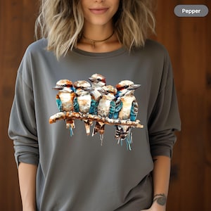 Kookaburra Shirt Aussie Shirt Vogelbeobachter Geschenk Natur Tee Kookaburra Geschenk Australischer Vogel Shirt Vogel Geschenk Kookaburra Kunst Vogel Illustration