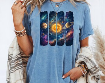メンズ太陽系Tシャツ：暗闇で光る惑星、天文学ギフト - Etsy 日本