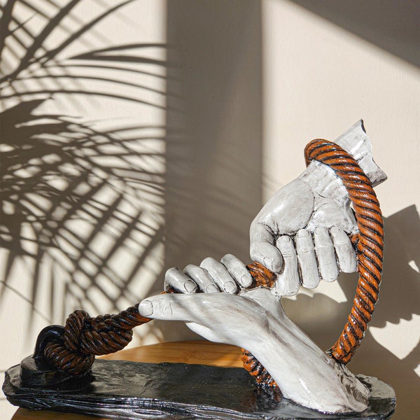 Grapple Rope Statue Hand Sculpture - Etsy