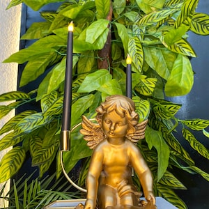 Baby Angel Statue Reading a Book,Guardian Angel Statue Religious Art Sculpture for Home Decoration,Winged Angel Figurine Gift for Livingroom
