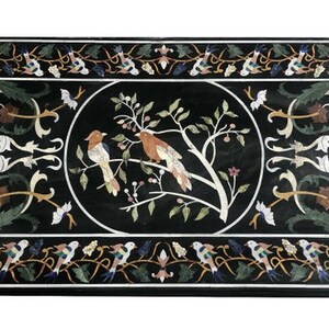 Marble Center Table Top Semi Precious GemStones Inlay Table Top, Dining Table Top, Coffee Table Top, Living Room Furniture