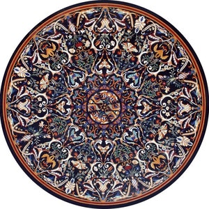 Marble Dining Center Kitchen Table Top Handmade Inlay Semi Precious Stones Pietradura Home Decor