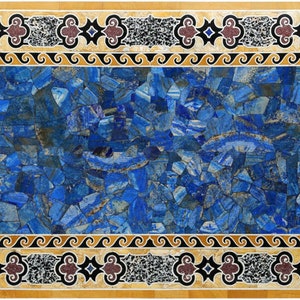 Marble Center Coffee Table Top Handmade Semi precious stones Art Work