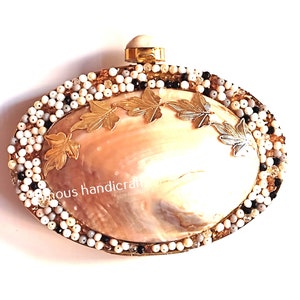 Mermaid Mother of Pearl Coin Purse, 100% original Mother of Pearl crossbody bag, seashell clutch