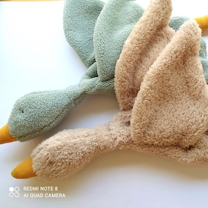 Soft Plush  Duck Quilt,Plush Duck,Goose Lovey,Safety Blanket, Handmade Stuffed Animal,The Toddler gift,New Baby Gift,Duck Lovey,Soft Goose