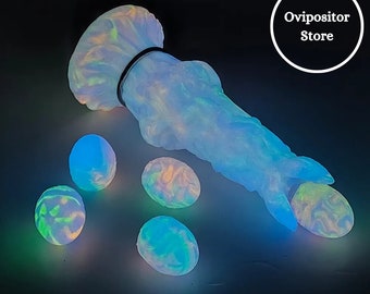 Spectacular Glowing Inflatable Knot Ovipositor Toy Alien Birthing Fantasy