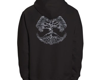 Organic Unisex Pullover Hoodie - Tree III