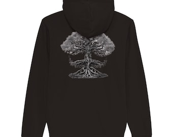 Organic Unisex Zip Hoodie - Tree I