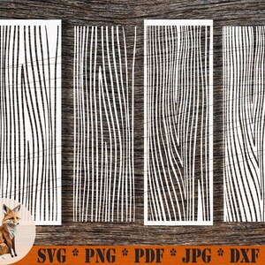 Wood Grain Plank SVG, download digitale modello papercut texture legno, contorno albero SVG Paper Cut Tree Files per macchina da taglio cricut