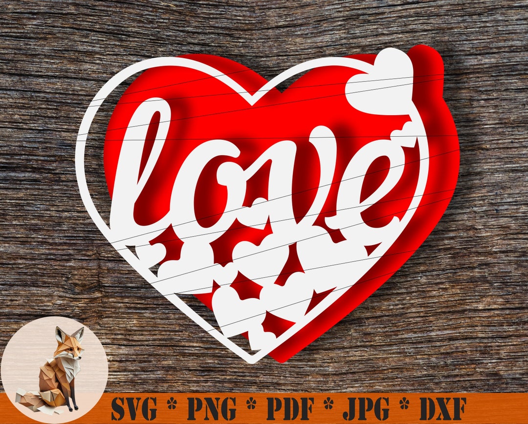 Love Heart SVG: Valentine's Day Paper Cut File (digital Download) - Etsy