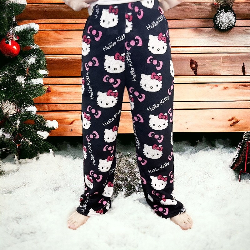 Adorable Y2K Hello Kitty Pajama Pants Sanrio Y2K Apparel Lounge