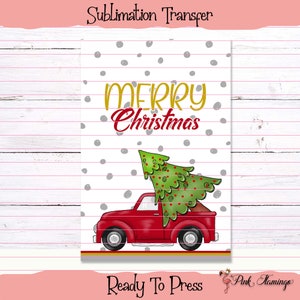 Garden Flag Transfer - Sublimation Transfer - Ready To Press - Sublimation Prints - 12 x 18&quot; - GF3-Merry Christmas