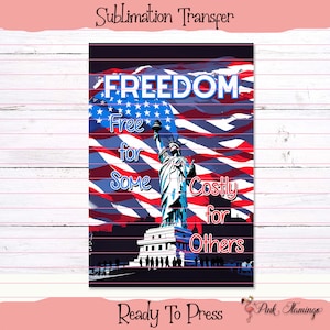 Garden Flag Transfer - Sublimation Transfer - Ready To Press - Sublimation Prints - 12 x 18&quot; - GF12-Freedom