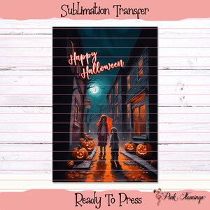 Garden Flag Transfer - Sublimation Transfer - Ready To Press - Sublimation Prints - 12 x 18&quot; - GF19-Happy Halloween
