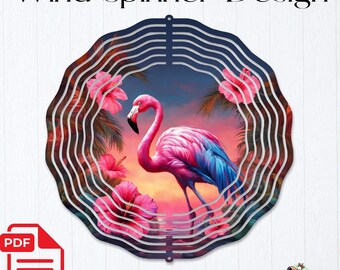 Wind Spinner Sublimation PNG Design - Flamingo - Digital Download | #40