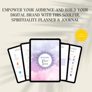 Canva Spirituality Journal PLR | Editable Planner Template | Mindfulness & Gratitude Journal | Commercial Use Digital Product | Etsy Seller