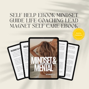 Self Care eBook, Mindfulness eBook and Workbook MRR PLR Resell Rights, Mental Health Canva Template, Meditation Guide