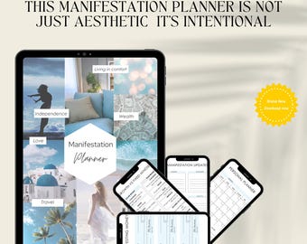 Manifestation Planner Template | Law of Attraction Workbook (Digital PDF)