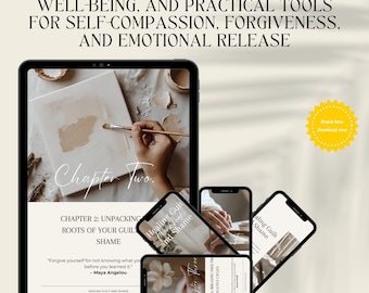 Healing Guilt & Shame Workbook Printable | Self-Help Journal for Emotional Healing and Self-Compassion | Digital Download