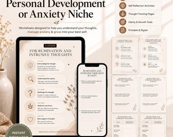 Werkboek voor mindfulness-therapie bij angst en piekeren | Dagboek voor zelfzorg, cadeau voor een vriend(in) of jezelf