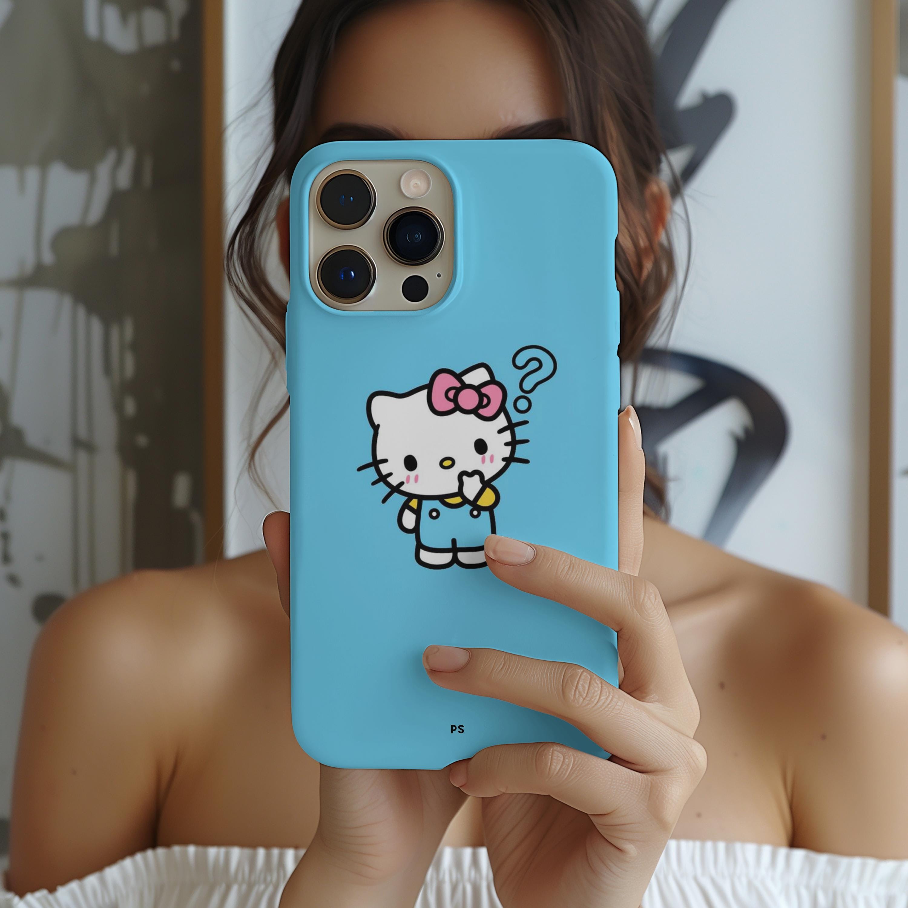 【新品未使用】Hello Kitty Sticker Case iPhone15 Hello Kitty Sticker Case, Cartoon Phone Case, iPhone 15 Pro