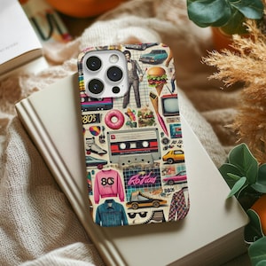 80s Retro iPhone Case, Vintage Aesthetic Phone Cover, Nostalgic Phone Accessory,  iPhone 16 Pro Max Case, iPhone 15 Case, iPhone 14 Case