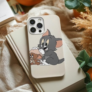 ヴィンテージ トムとジェリー 携帯ケース、漫画キャラクター 携帯ケース、iPhone 15 Pro Max ケース、iPhone 14 Pro ケース、iPhone 13 ケース、iPhone 12 ケース