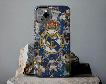 Real Madrid Collage iPhone Case, Football Fan Gift