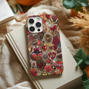 Vintage Mosaic Charm Phone Case, Aesthetic Phone Case, Iphone 16 Pro Max Phone Case ,Iphone 16 Pro Case, Iphone 15 Pro Case, iPhone 14 Case