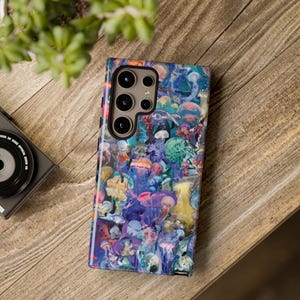 Collage Jellyfish Phone Case With Samsung and Google Pixel, Samsung Galaxy S24 Plus Case, Samsung Galaxy S23 Plus Case, Galaxy S22 Plus Case