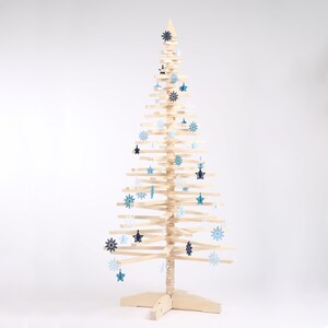 Sapin de noël en bois artisanal, durable, éco-responsable, solidaire, engagé et 100% Français 220 Centimètres