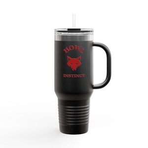 Vaso de acero con aislamiento para aventuras de 40 oz: diseño audaz para amantes del camping, el senderismo, los deportes y el café.
