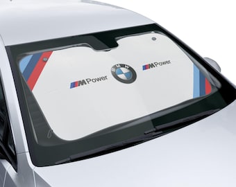 BMW M Power Design Auto-Sonnenschutz - UV-Schutz, stilvolles Autozubehör, kundenspezifisches Fahrzeugdekor