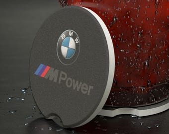 BMW M Power Speckstein Auto-Untersetzer, Einzigartiges Autozubehör, Auto Geschenk, Stilvoller Getränkehalter, Auto-Innendekoration, M Power Branding