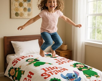 Lilo & Stitch Cozy Cartoon Tröster: Wunderliche Decke für Kinderzimmer Dekor