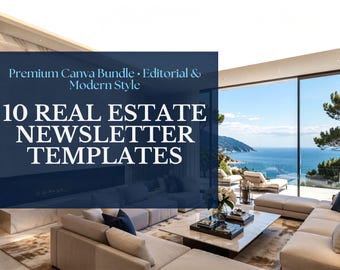 Real Estate Newsletter Template for June, Canva Email Design for Real Estate Agents, Client Marketing Package