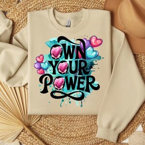 Set di Grafiche PNG: 'own your power' – Design Unico e Motivazionale