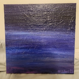 Blue, Purple, and Pink Abstract Painting