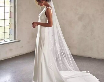 Simple Modern Bridal Wedding Veil