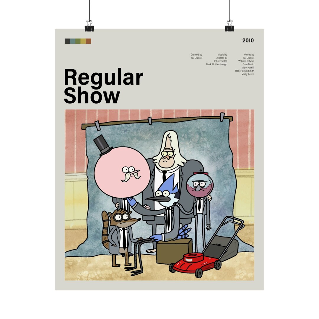 Regular Show Print TV Series Cartoon Art Posters Film Movie Etsy
