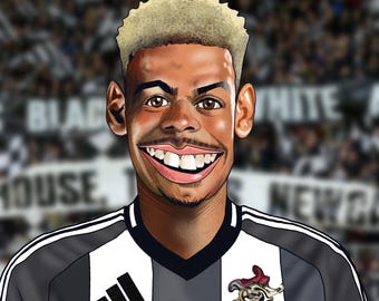 2025 William Osula Digital Caricature Print size 16ins x 12ins