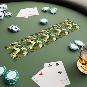 Cartes de poker camouflage, Accessoires de jeux de société, Jeu de cartes à jouer, Cadeau unique pour les joueurs, Accessoires de jeux de cartes, Cartes à motif camouflage