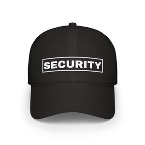 Security Staff Baseball Hat - Low Profile Baseball Cap, Security Guard Baseball Cap, Event Staff Hat, bouncer doorman, Security uniform