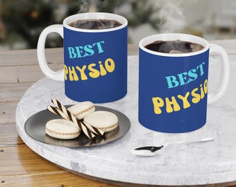 Best Physio Ceramic Mug (11oz), Physical Therapist Coffee Cup, Rehab Therapist Tea Mug, Exercise Therapist Gift, Occupational Therapy Mug,