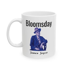 James Joyce Bloomsday Ceramic Mug, Literary Gift, 11oz Coffee Cup, Irish Writer Novel Lover Tea Mug, Literature Enthusiast Gift